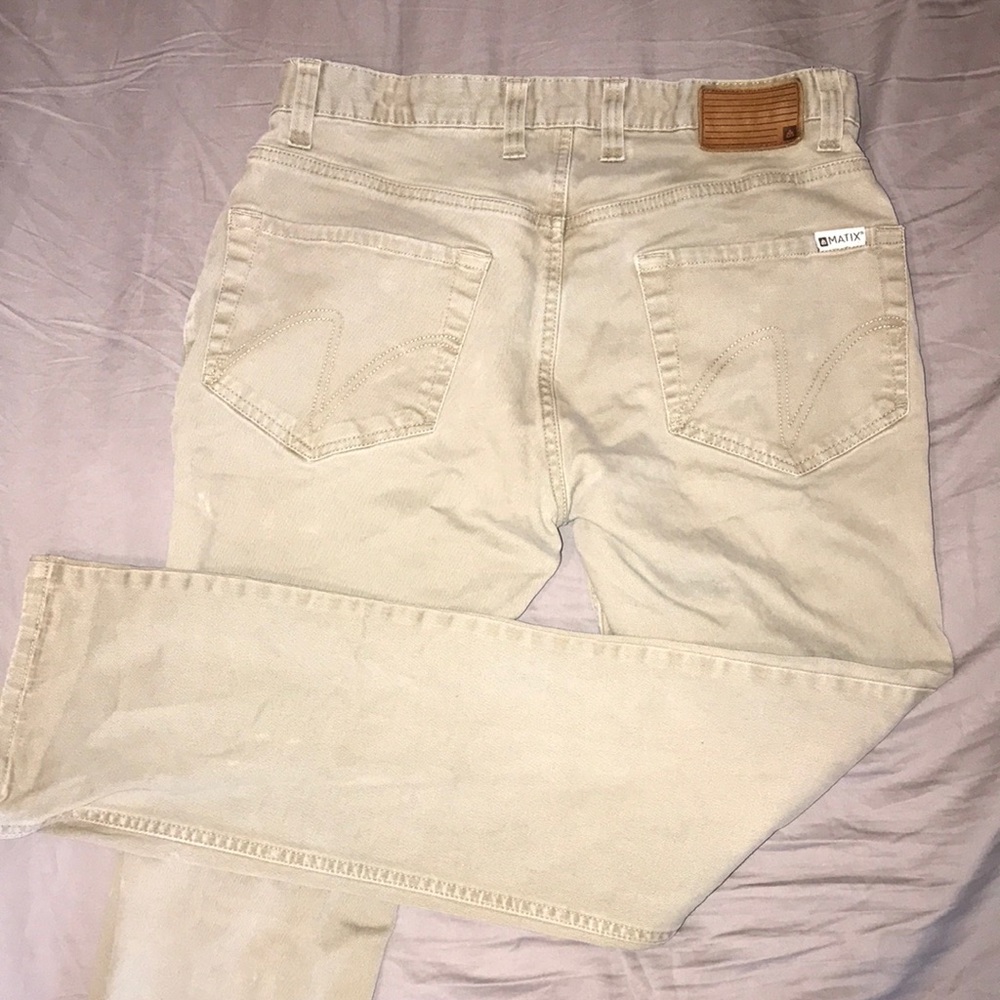 Matix tan slim straight pants